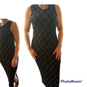 Lord and Taylor sleeveless maxi dress with side split